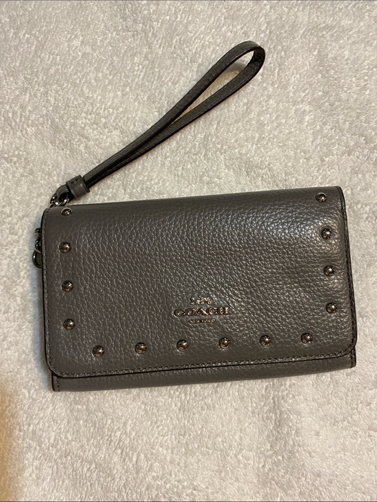 Coach Handbags - Coach Gray Wristlet